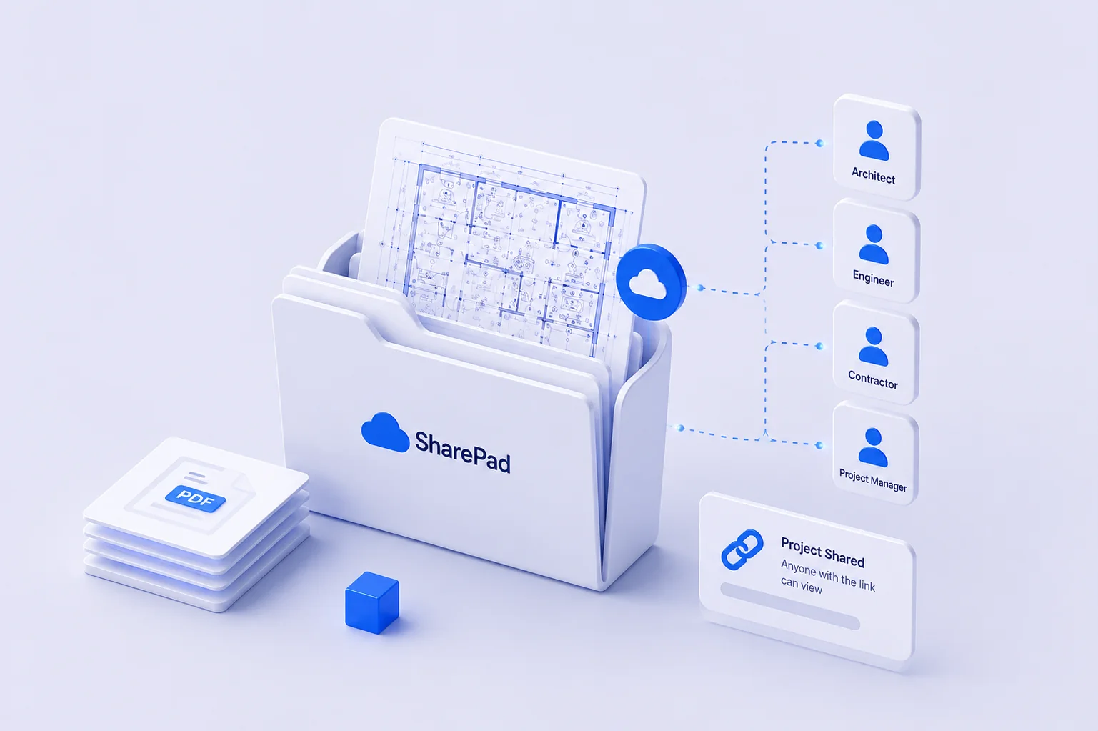 SharePad Workbench combining several engineering drawings into a single master view