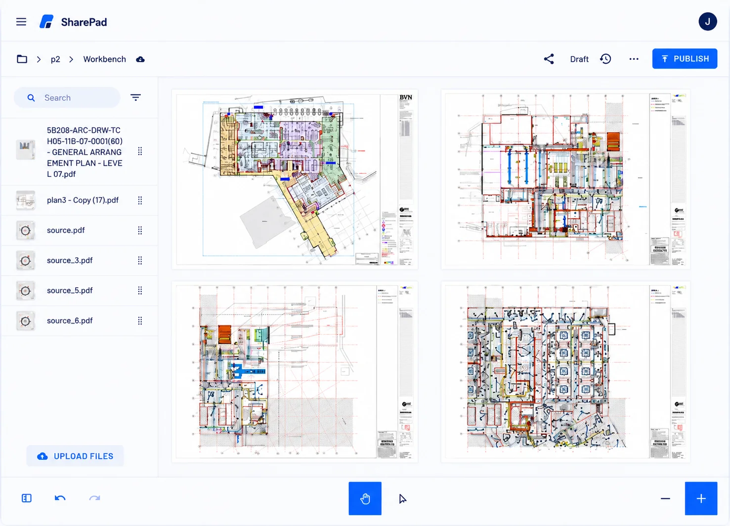 SharePad PDF workbench interface